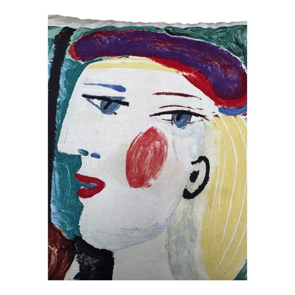 Pablo Picasso Femme Sur Beret Mauve Marie Therese Walter Decorative Pillow 21" - Picture 3 of 6